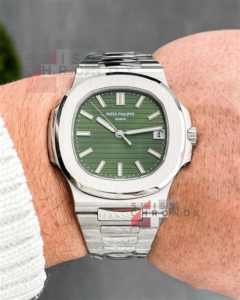 patek philippe nautilus green baguette|Patek Philippe Nautilus geneve.